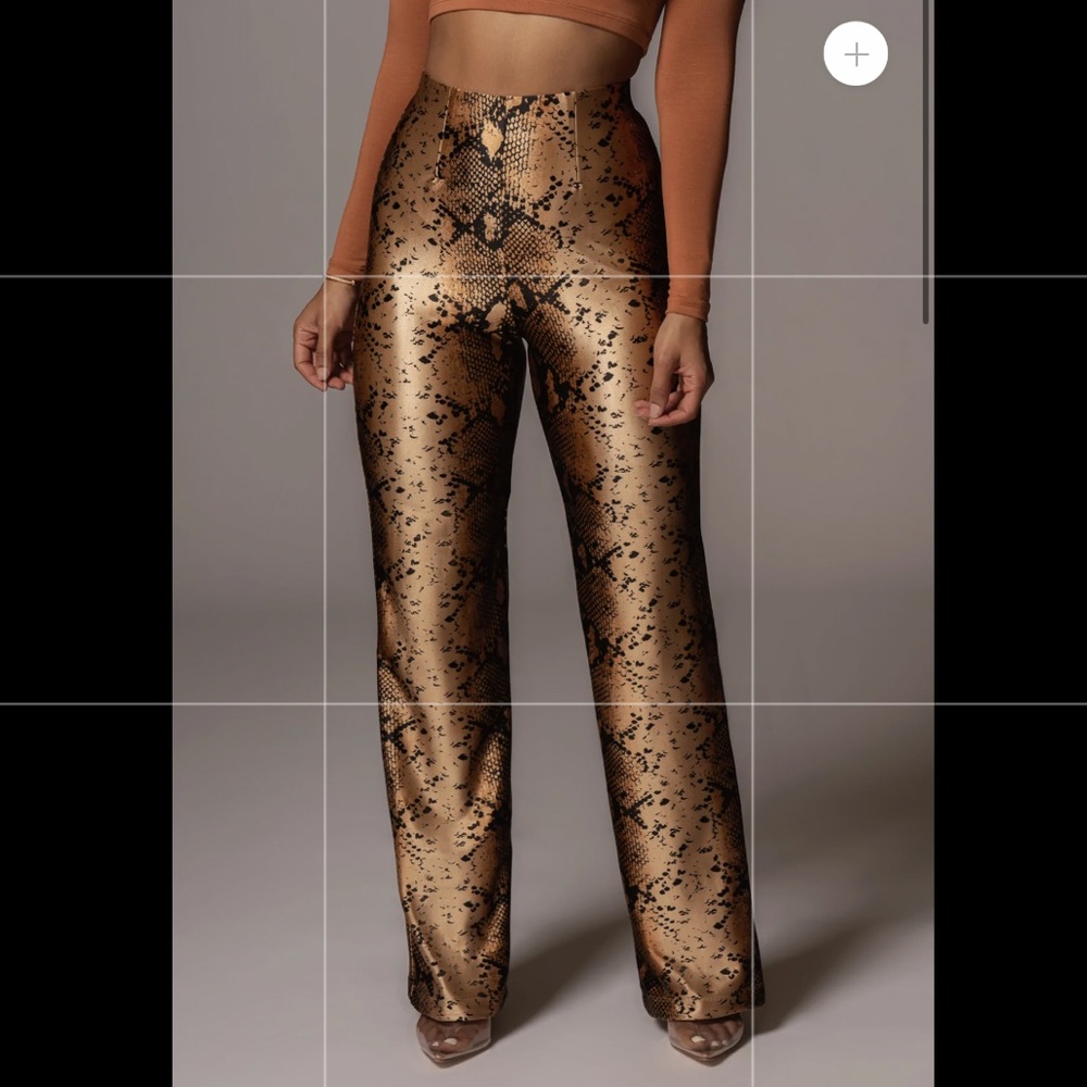 GOLD VONA SNAKEPRINT PANTS